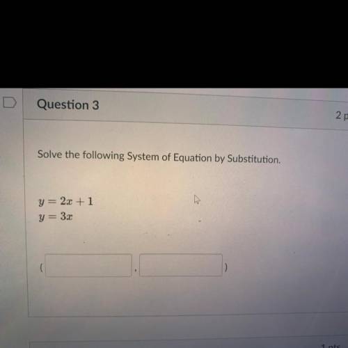 Solve the following system of equations by substitution