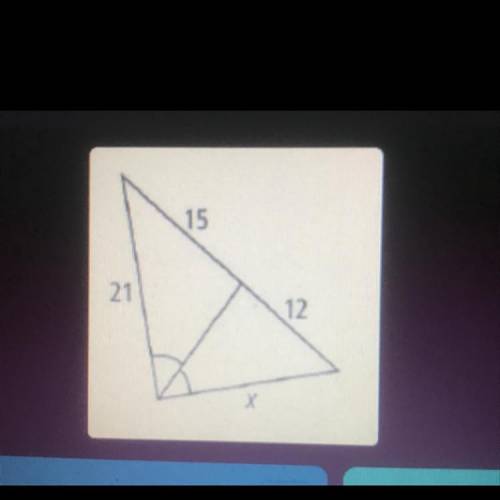 Solve for the variable x.