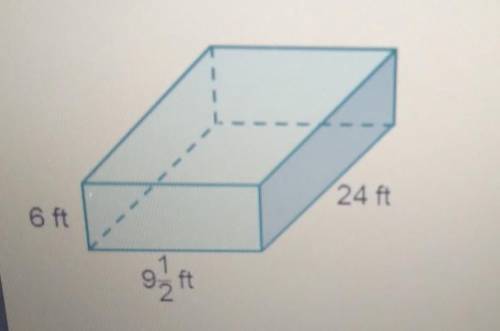 What steps should be taken to calculate the volume of the prism? Select three options. ES 24 ft 6 f