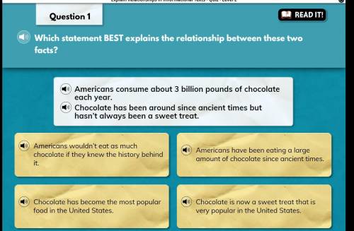 Which statements best explains the relationship bewtween these two facts