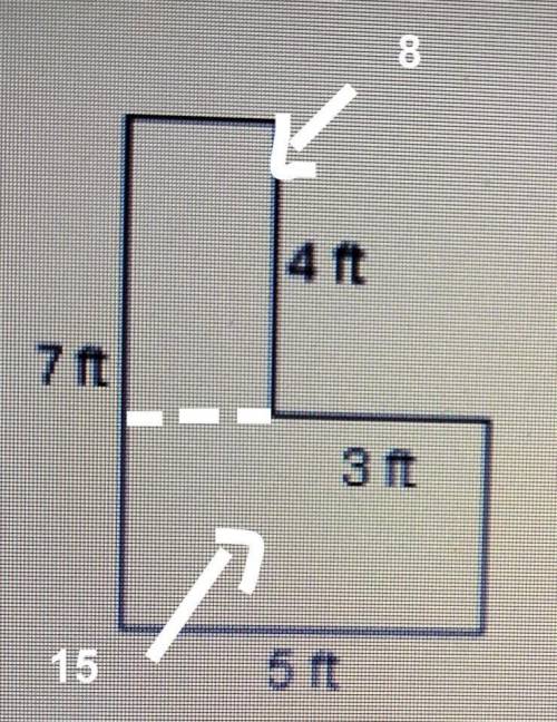 What is the area of the following shape​