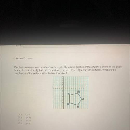 A.) (3, -8)
B.) (-4, -5)
C.) (6, -15)
D.) (3, -4)
???