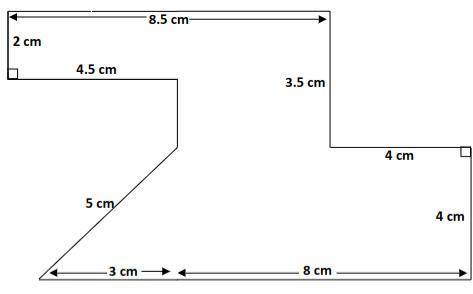 Draw lines on the figure above to indicate the geometric figures you want to use to find the area o