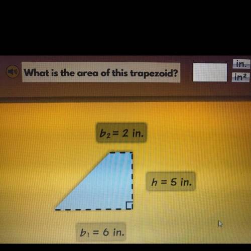 What is the area of this trapezoid?

PLEASEEEEE CAN SOMEONE HELP ME WITH THIS ANSWER IM STUCK ON I