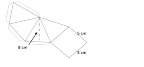 Calculate the lateral surface area of the square pyramid: