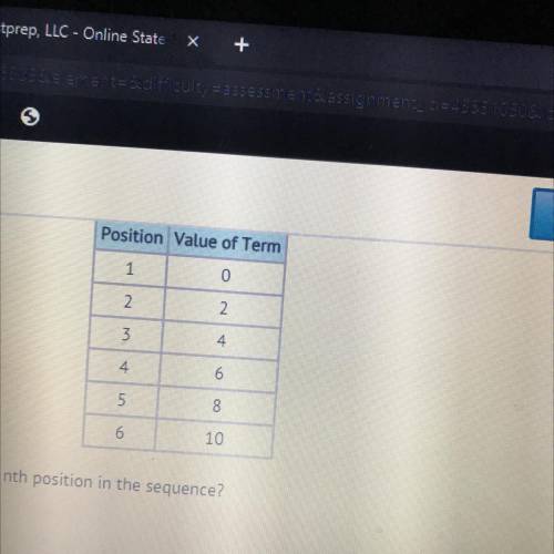 Which expression gives the number in the nth position in the sequence?