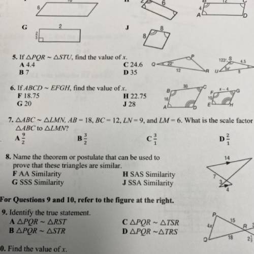 5. What are the answers 
Please help!!!‍♀️