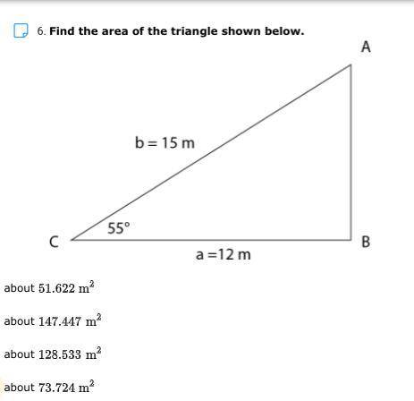 Find the area of a triangle