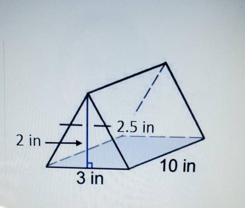 Use the figure below to find lateral surface area. Select one:

O 86 square inches O 92 square inc