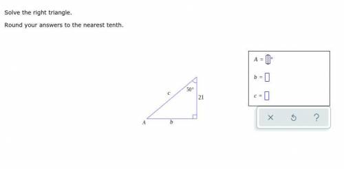 Solve the right triangle