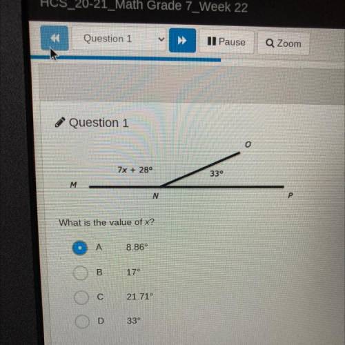 What is the value of x?