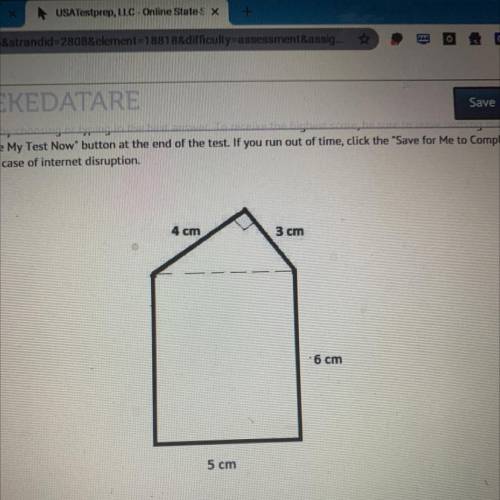 Find the area of the figure.

A)
30 cm
B)
36 cm?
42 cm?
D
48 cm
12
2