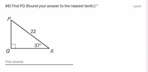 Find PQ (Round your answer to the nearest tenth.) *
need help fast