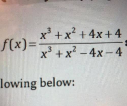 Please help! Find the vertical asymptote, horizontal asymptote, oblique asymptote, x-intercepts, y-