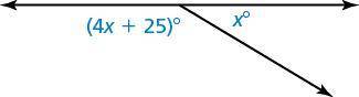 The figure shows how one side street intersects the main road to form two angles.