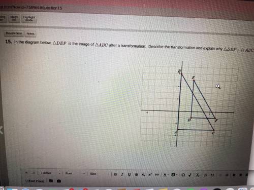 Describing transformation and explain why