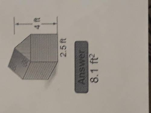 Find this by using pi or by a formula of area to find this