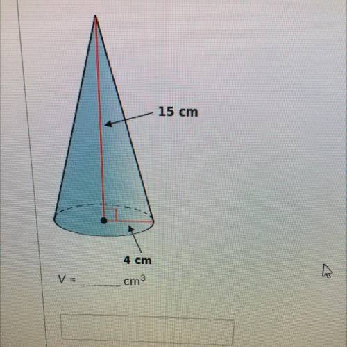 15 cm
4 cm
cm
V=____cm3