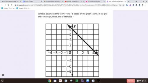 Write an equation in the form y = mx + b