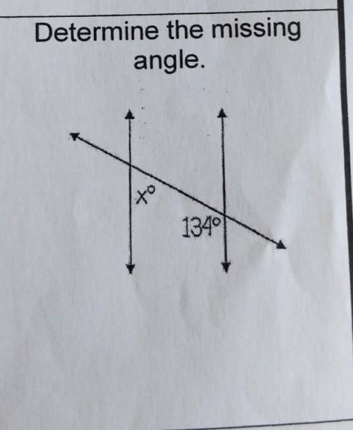 Determine the missing angle ​