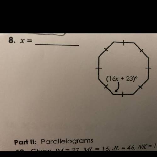 Solve for x 
solve for x