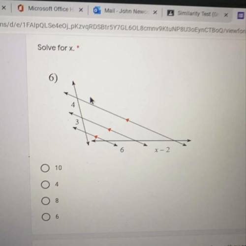 Solve for x please show work