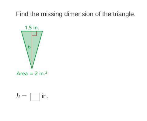 Area of triangles, find the missing dimension of the triangle