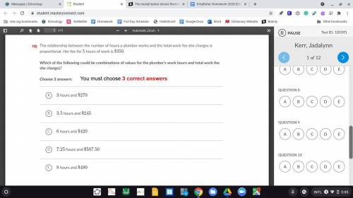 The relationship between the number of hours a plumber works and the total work fee she charges is