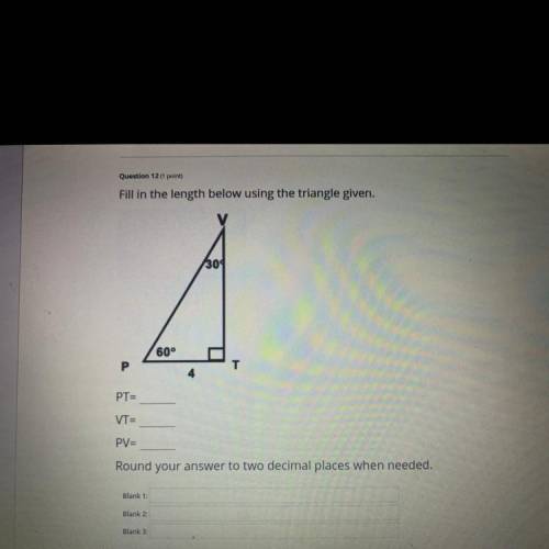 Find the length below using the triangle given???asap