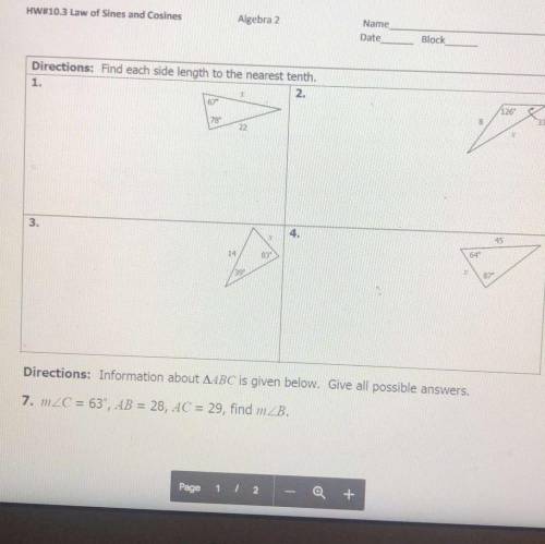 1-4 AND 7 PLEASE HELP DUe tonight