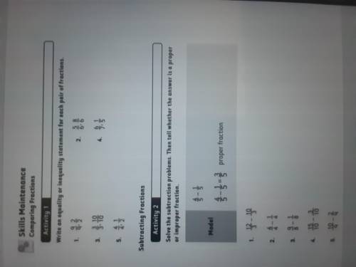 Skills Maintenance 
Comparing Fractions
I can't figure out how to do this. Please help.