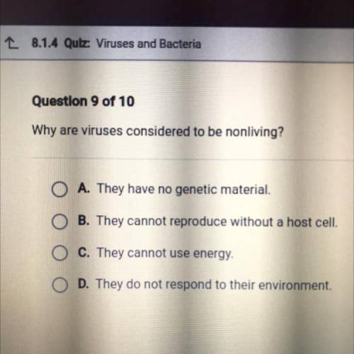 Why are viruses considered to be nonliving?