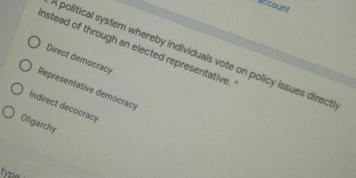A political system whereby individuals vote on policy issues directly instead of through an elected
