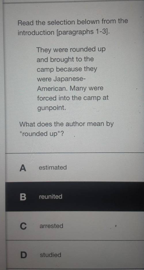 What does the author mean by rounded up ​