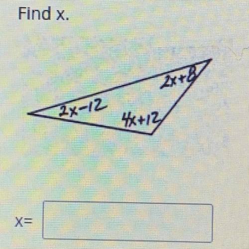 Find x.
Please help!
