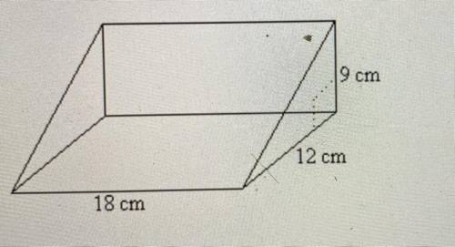 What is the volume of this triangular prism?