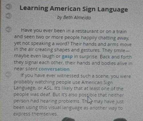 American Sign Language was likely developed to help which group of people?

A.people who want to s