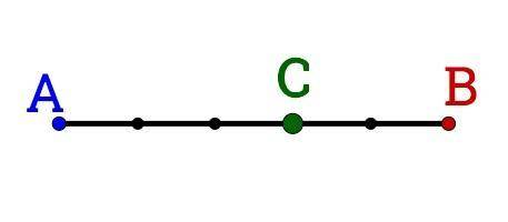 Find the ratio created when BA is partitioned by C.

Write your ratio with a, : and do not include