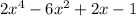 2x^{4} -6x^2+2x-1