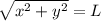 \sqrt{x^{2}  + y^{2} } = L