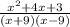 \frac{x^2+4x+3}{(x+9)(x-9)}