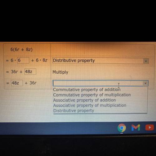 What is the property of 48z + 36r