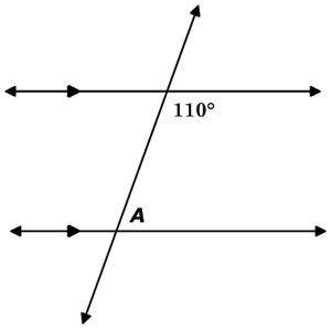 Find m
A. 110°
B. 70°
C. 250°
D. 55°