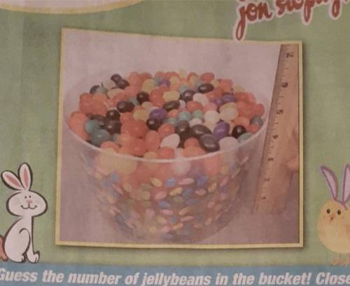 How many jelly beans would you guess are in here? :) it’s 5 inches tall