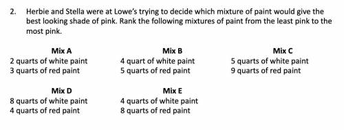 Herbie and Stella were at Lowe’s trying to decide which mixture of paint would give the best lookin