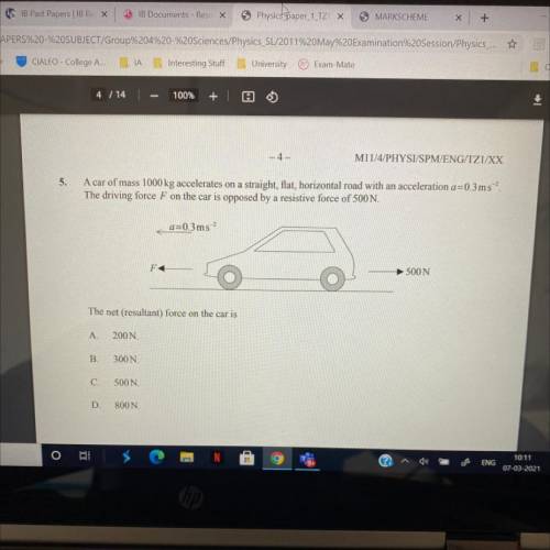 I thought the answer was A) but the marking scheme says B).
Can anyone explain the reason?