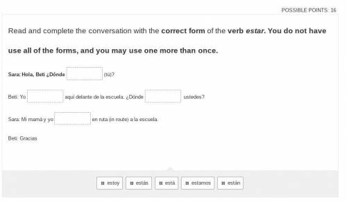 Spanish 1 Chapter 2B Test
spanish 1
Please help me