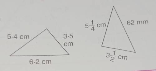 State whether or not the following pair of triangle are convergent if they are give reason​