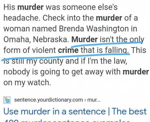Hi, Can you please help me?

Use the word  murder  in a meaningful sentence.Use the word  eviden