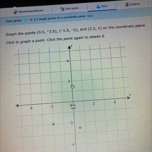 IXL x.2 
Where do I put the dots?